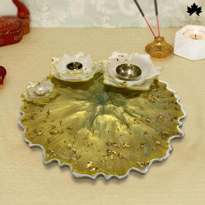 Golden Lotus Elegance – Best Pooja Thali for Gifting | Fankaarlok