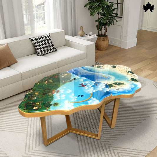 Unique Nesting Table Design – Beach Theme Coffee Table Set | Fankaarlok