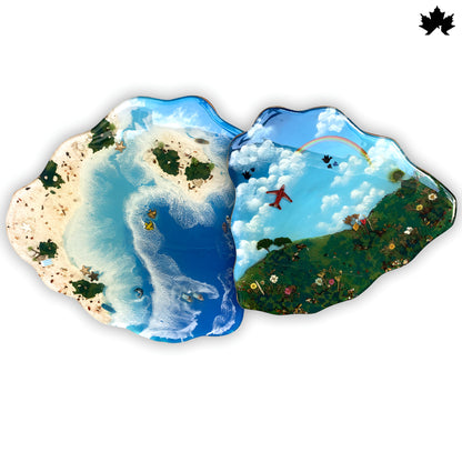 Unique Nesting Table Design – Beach Theme Coffee Table Set | Fankaarlok