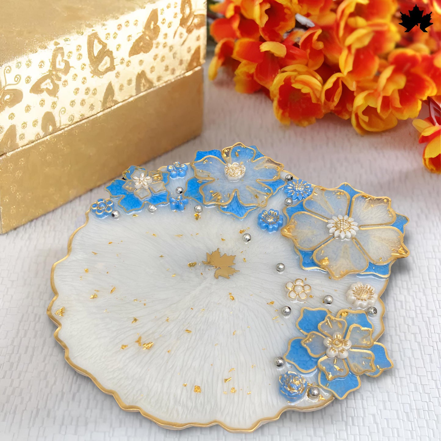 Blue Blossom Divine Pooja Thali – Buy Pooja Thali Online | Fankaarlok