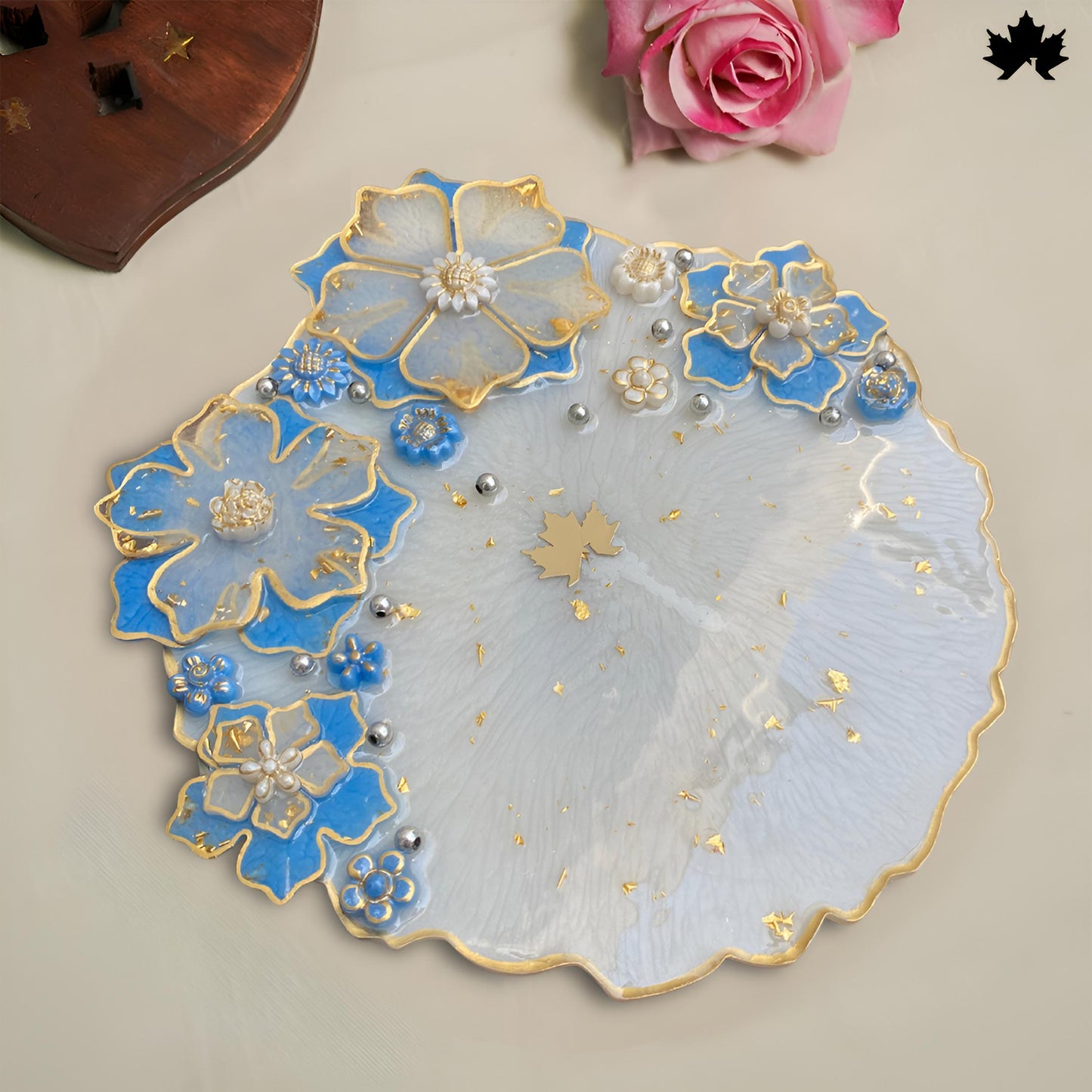 Blue Blossom Divine Pooja Thali – Buy Pooja Thali Online | Fankaarlok