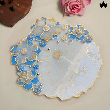 Blue Blossom Divine Pooja Thali – Buy Pooja Thali Online | Fankaarlok