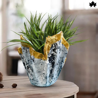 Aurora Marble Glow – Luxury Ceramic Planter Online | Fankaarlok