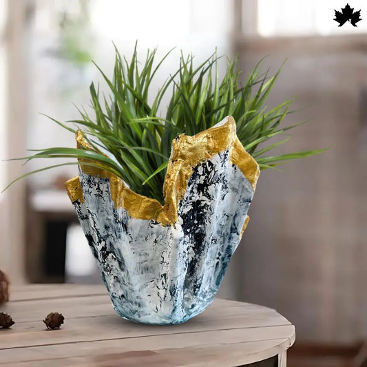 Aurora Marble Glow – Luxury Ceramic Planter Online | Fankaarlok