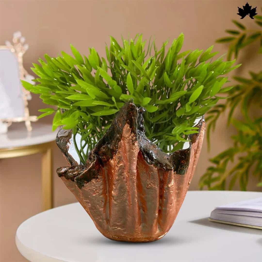 Copper Glow Elegance – Artistic Indoor Planter for Gifting | Fankaarlok
