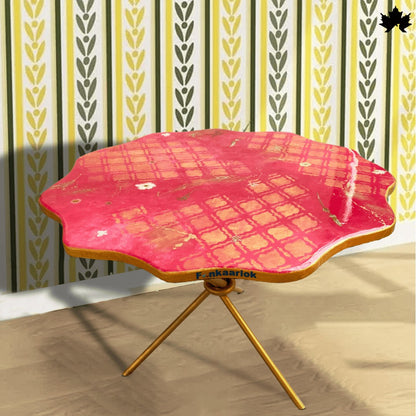 Crimson Elegance – Handcrafted Resin Coffee Table | Fankaarlok