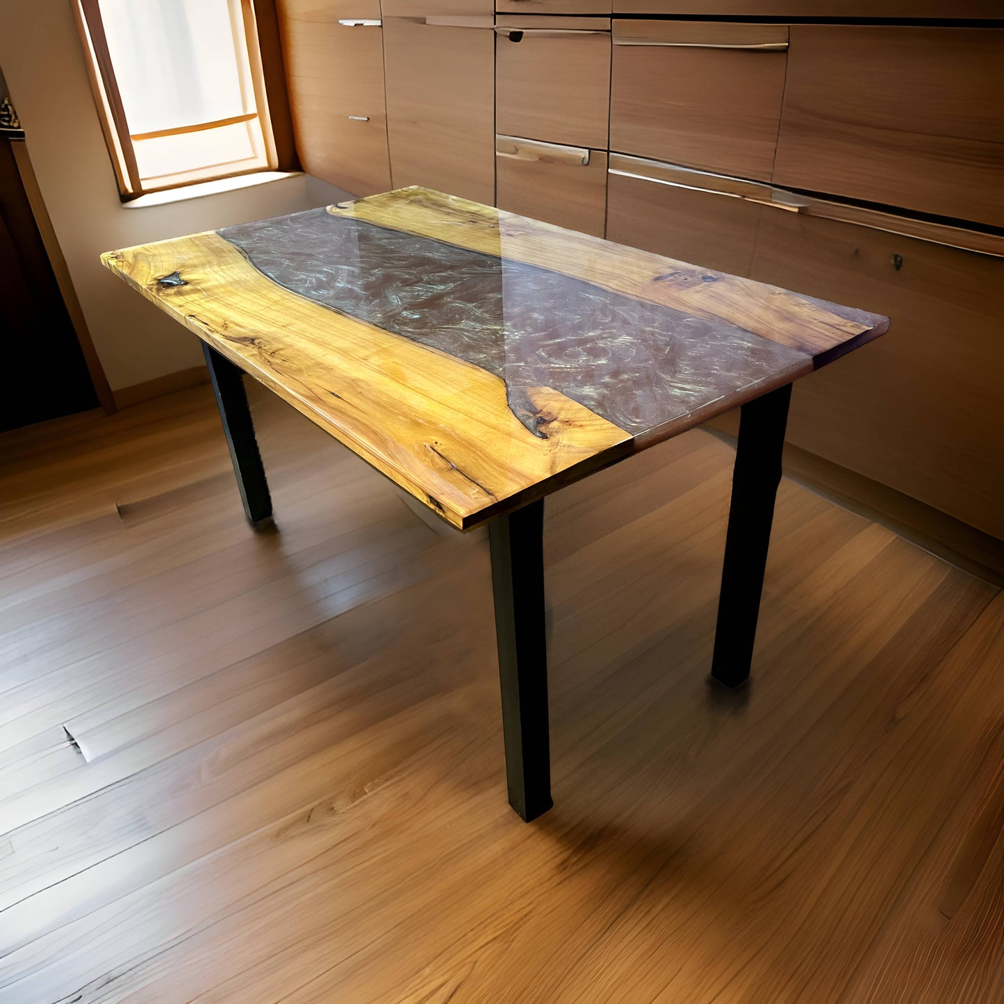 Solid Wood Dining Table – Epoxy River Dining Table | Fankaarlok
