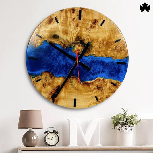 River Blue - Resin Wall Clock | Fankaarlok