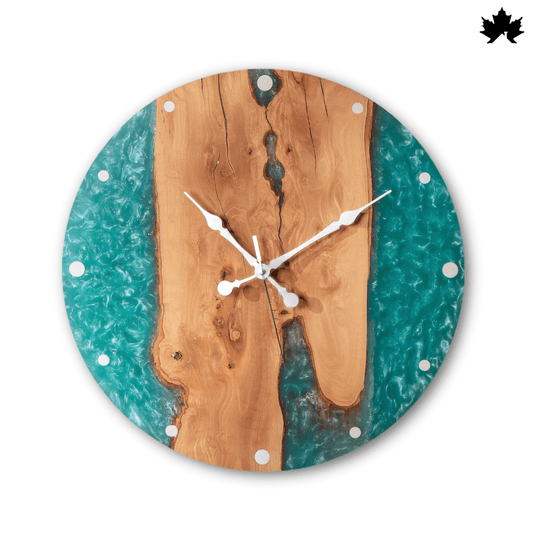 Blue Serenity - Resin & Wood Wall Clock | Fankaarlok