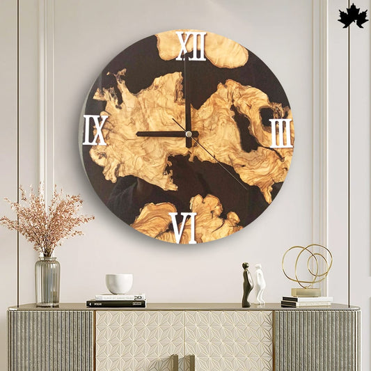 Midnight Maple - Resin & Wood Wall Clock | Fankaarlok