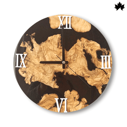 Midnight Maple - Resin & Wood Wall Clock | Fankaarlok
