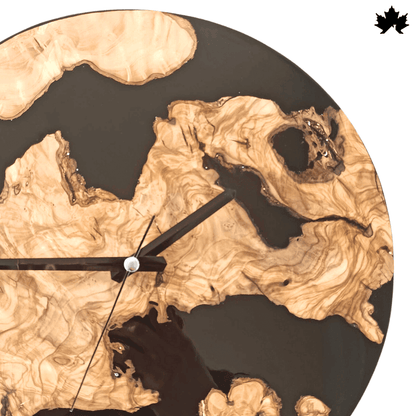 Midnight Maple - Resin & Wood Wall Clock | Fankaarlok