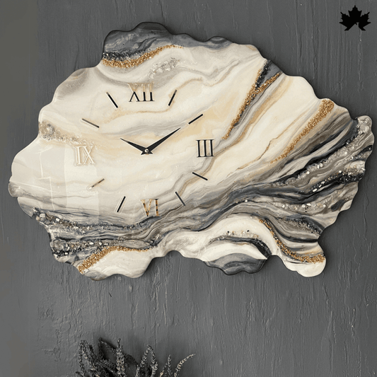 Golden Drift - Resin Wall Clock | Fankaarlok