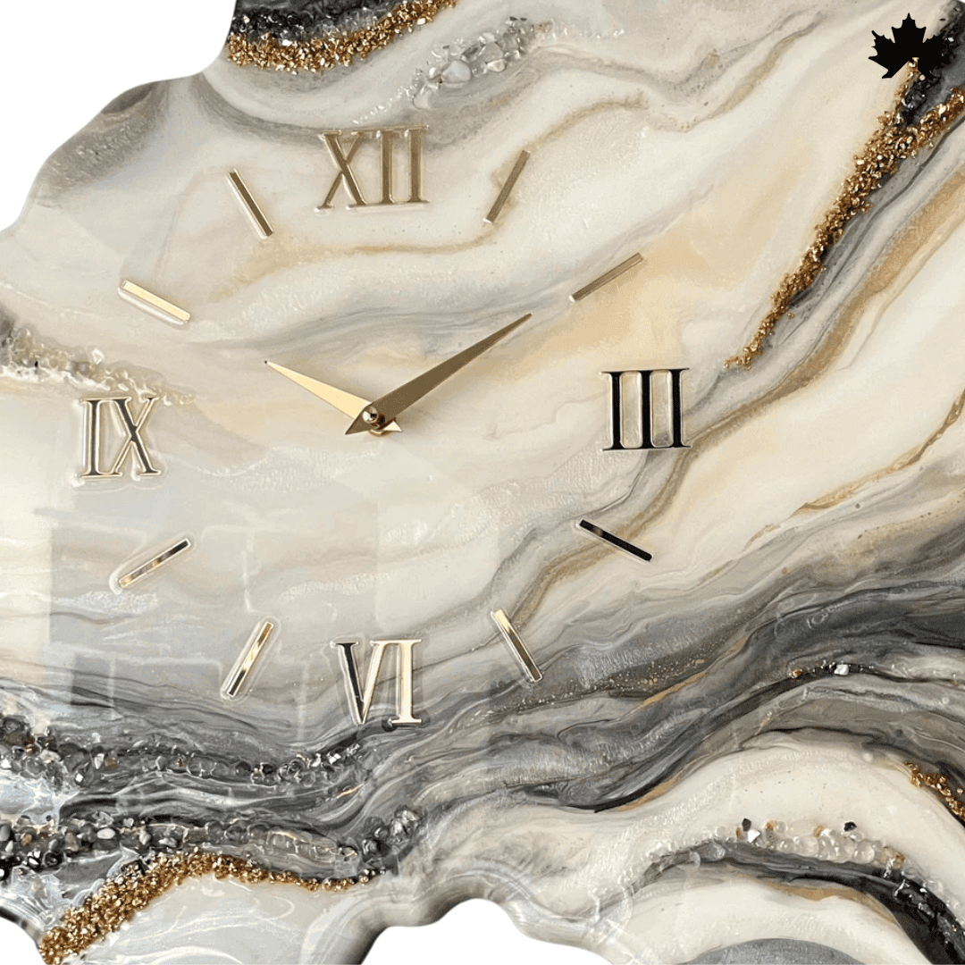 Luxurious Resin & Crystal Design | Geode Wall Clock by Fankaarlok