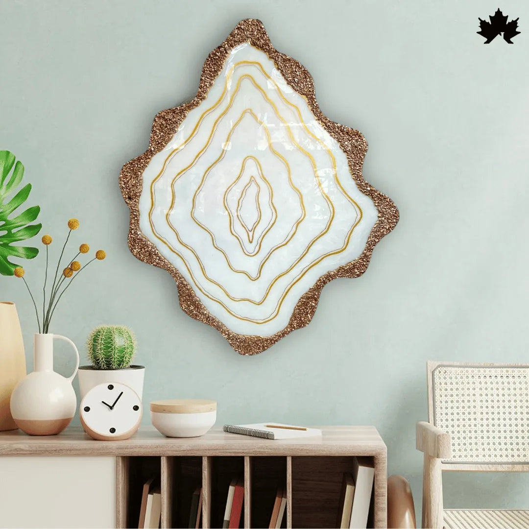 Pearl Geo Crest – Resin Wall Decoration for Office | Fankaarlok
