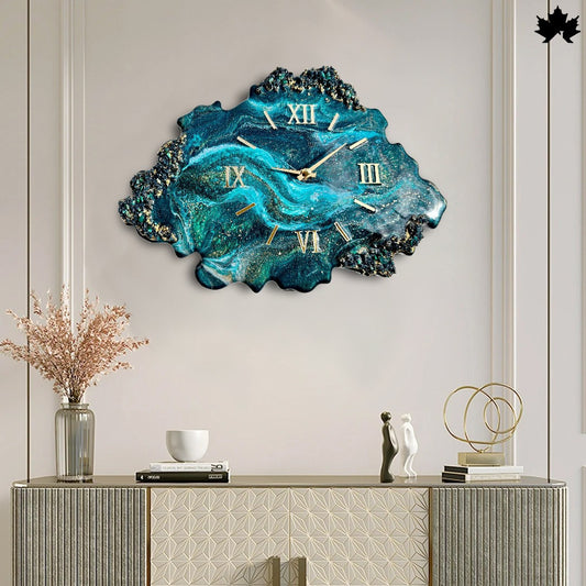 Luxury Resin Art Collection | Crystal Design Wall Clock by Fankaarlok
