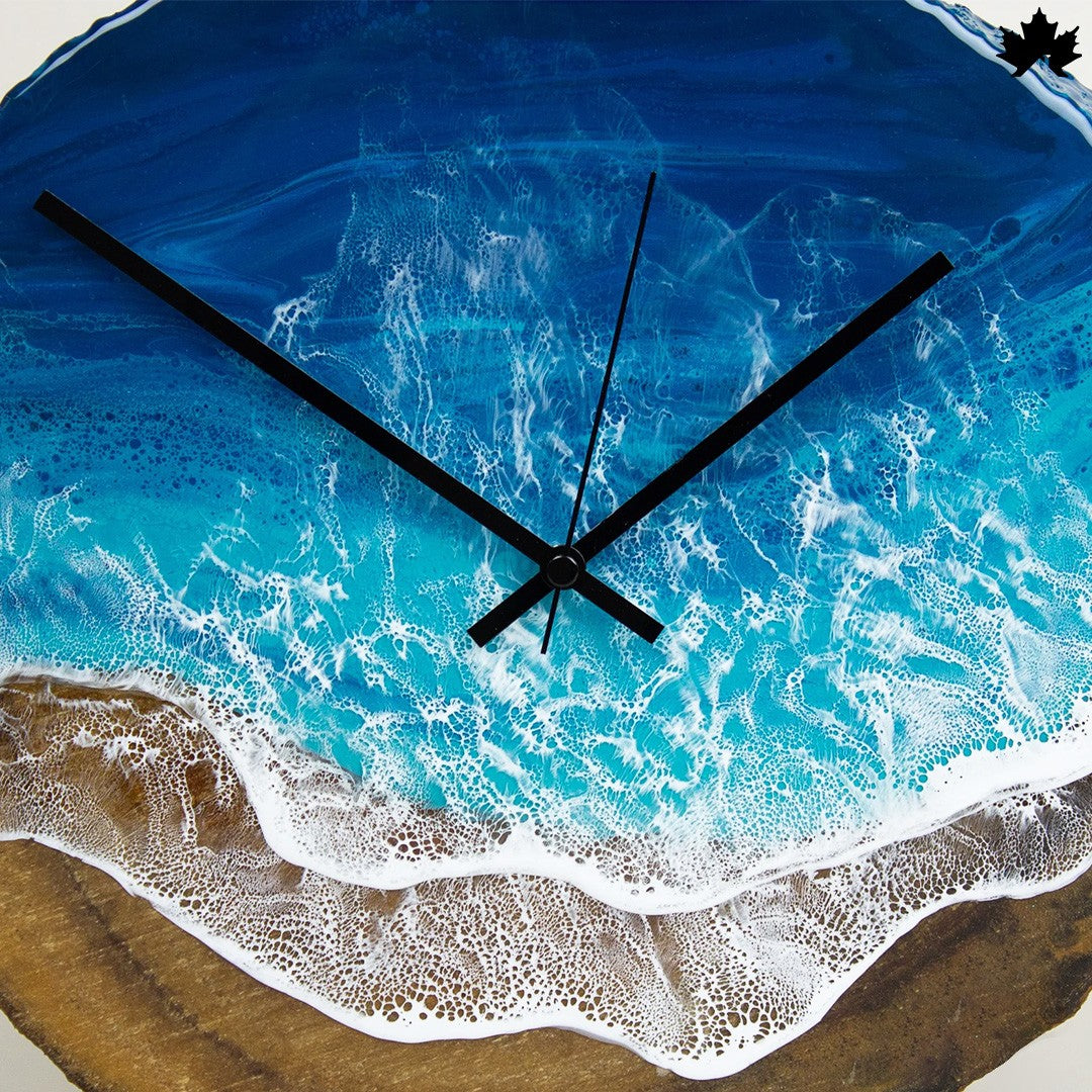 Ocean Wave Resin Art Collection | Stylish Wall Clock Design by Fankaarlok