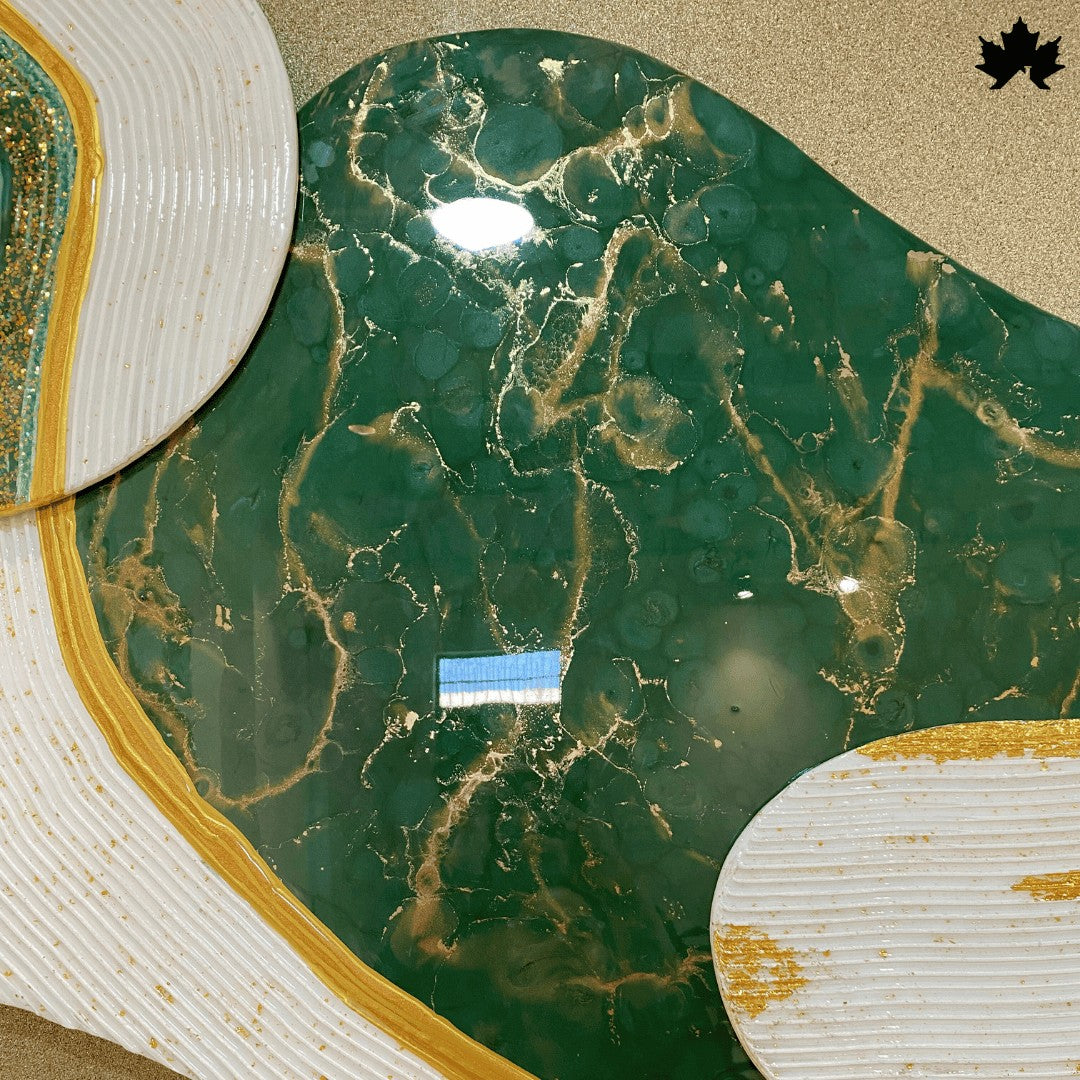 Emerald Aura Ensemble – Resin Luxury Wall Decoration for Home | Fankaarlok