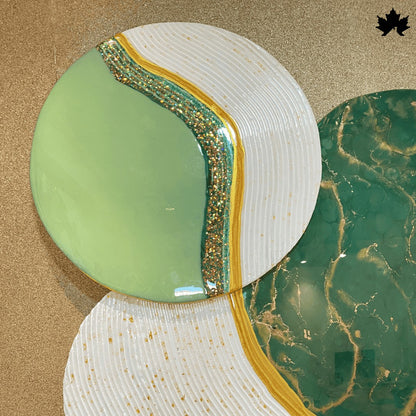 Emerald Aura Ensemble – Resin Luxury Wall Decoration for Home | Fankaarlok