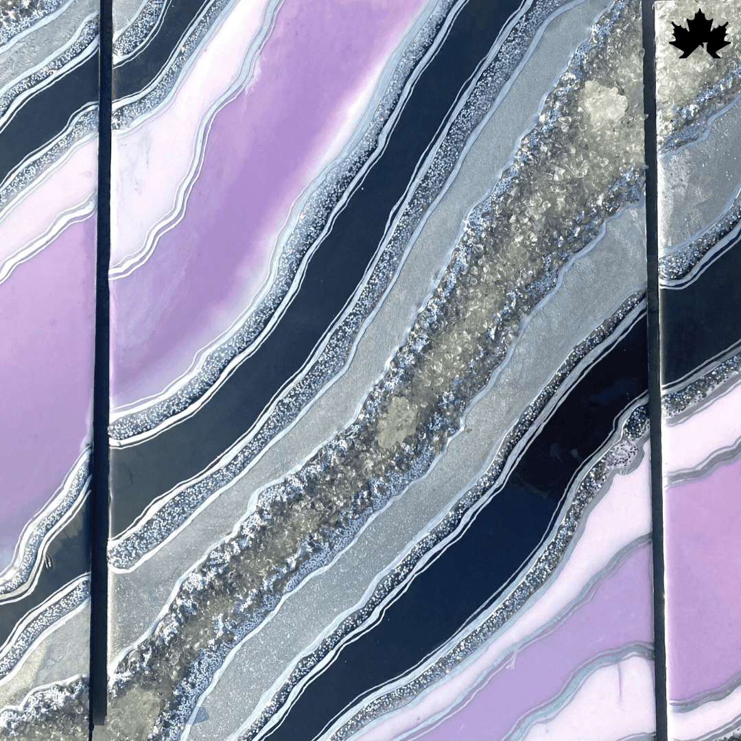 Lavender Geo Trio – Resin Stylish Wall Decor for Home | Fankaarlok