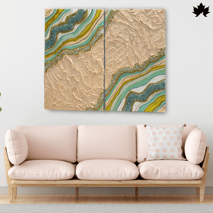 Golden Canyon Drift – Resin Handcrafted Wall Art | Fankaarlok