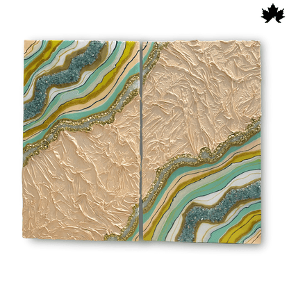 Golden Canyon Drift – Resin Handcrafted Wall Art | Fankaarlok