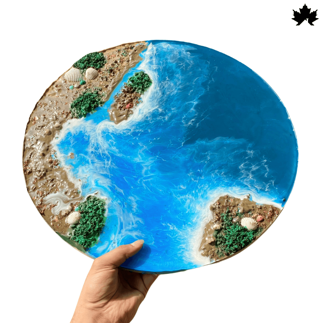 Island Tide Trio – Resin Ocean Theme Wall Art | Fankaarlok