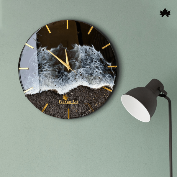 Oceanic Rhythm - Wall Clock For Bedroom | Fankaarlok features a stunning design that combines the raw power of ocean waves crashing against rocky shores with the precision of modern timekeeping. This artistic wall clock captures the essence of nature’s rhythm and brings it into the tranquility of your bedroom, making it not just a timepiece but a centerpiece of decor.