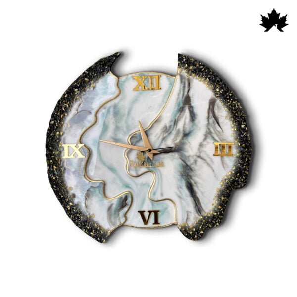 Handcrafted Lunar Cascade Wall Clock with enchanting lunar colors