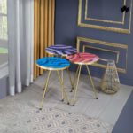 Luxury Glass & Metal Nested Tables