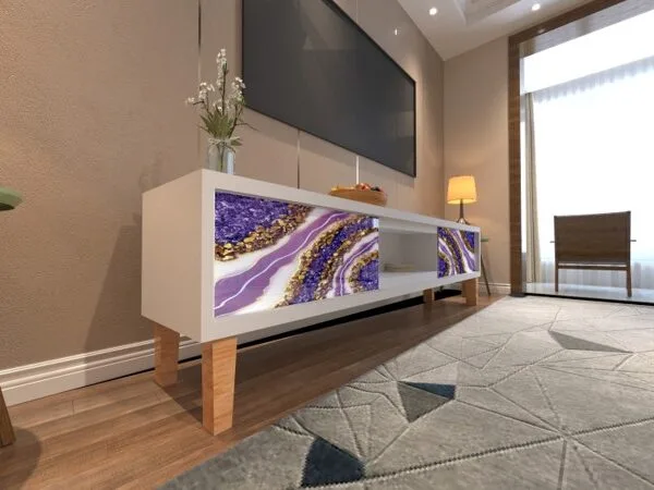 Amethyst Elegance Cabinet - Designer Storage Unit for Modern Interiors