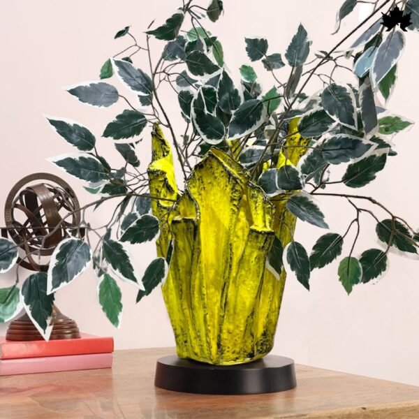 A vibrant addition to any room, the Fluorescent Glow – Decorative Vase Plant Stands decorative vase from Fankaarlok is not just a plant stand but a statement of style. This striking vase features a bold, bright yellow color with a translucent quality that captures and enhances natural light, giving off a luminescent glow that complements the greenery it holds.