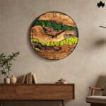 wood wall clock