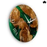 Elegant Wood & Resin Wall Clock