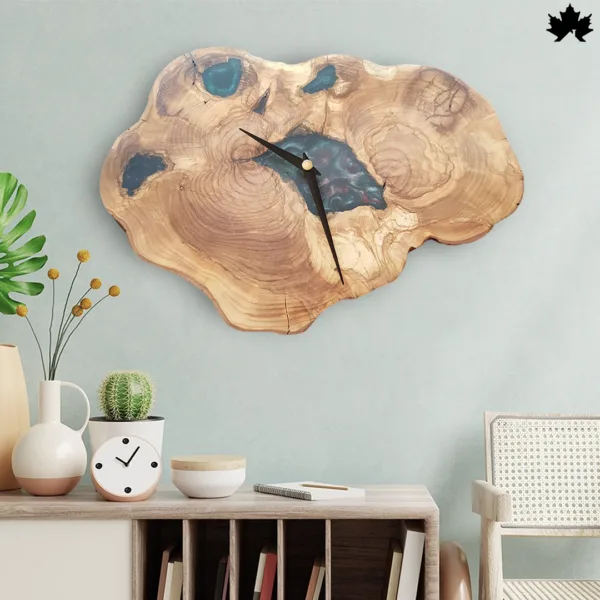 Wood & Resin Wall Clock