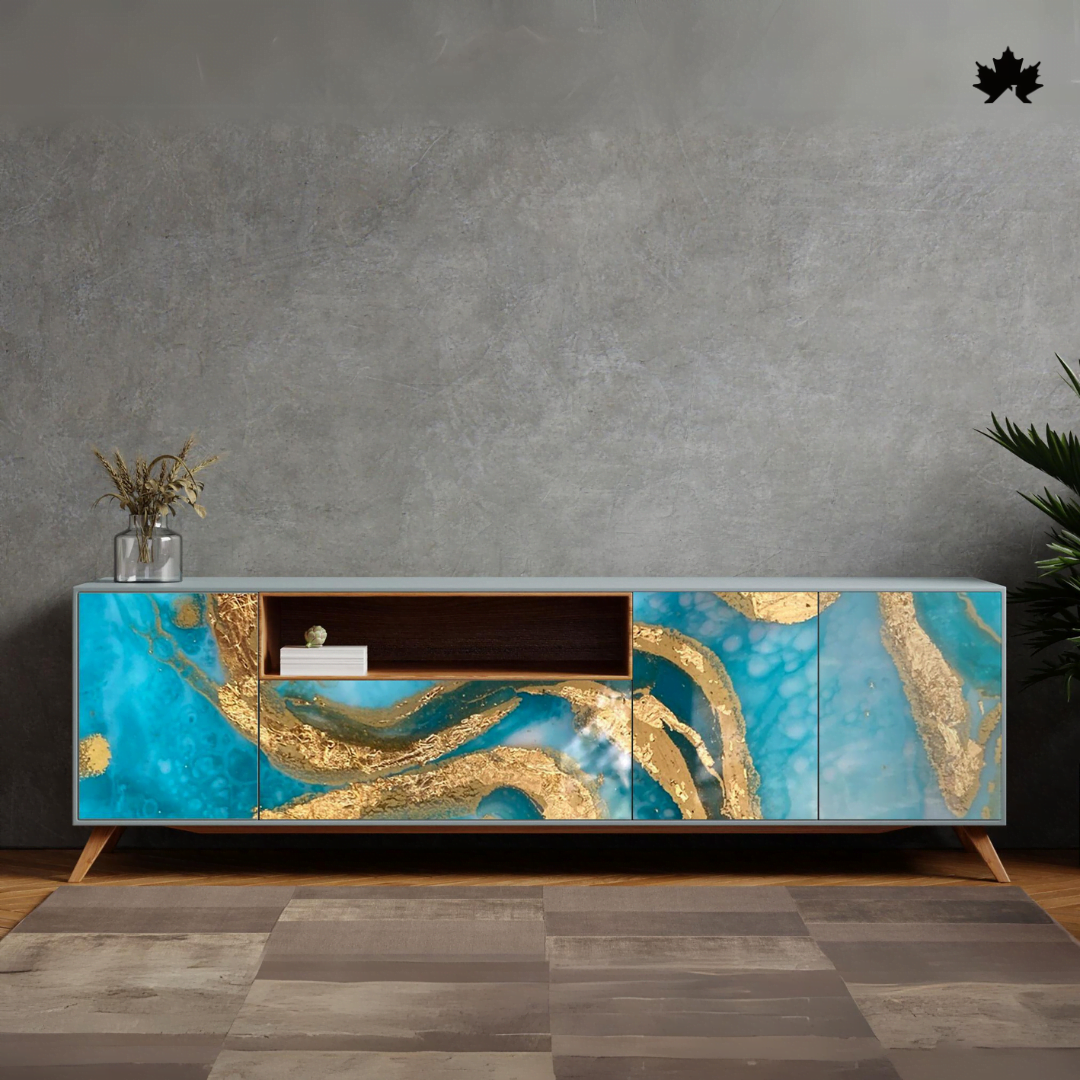 Azure Gold - Luxe Turquoise Console