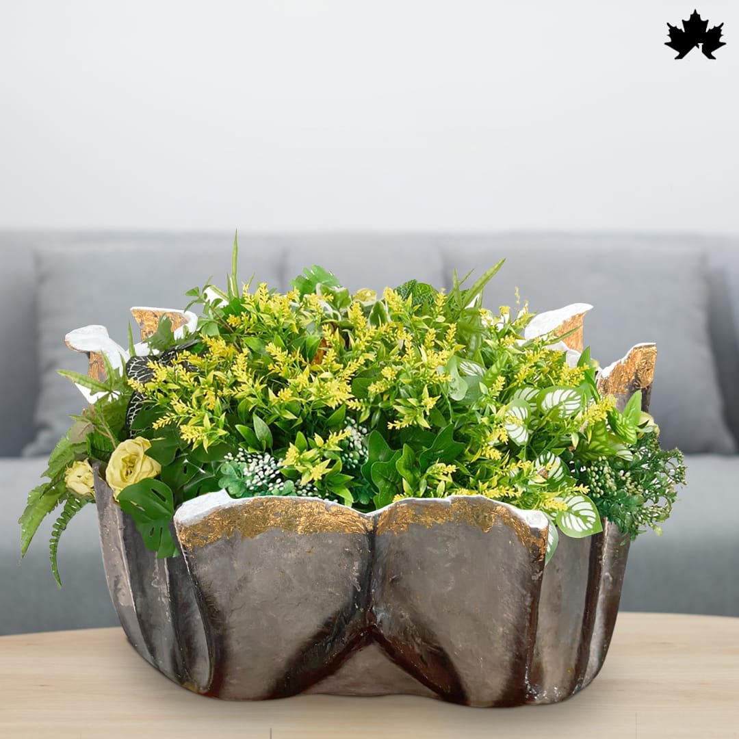 Monarch Noir Resin Planter
