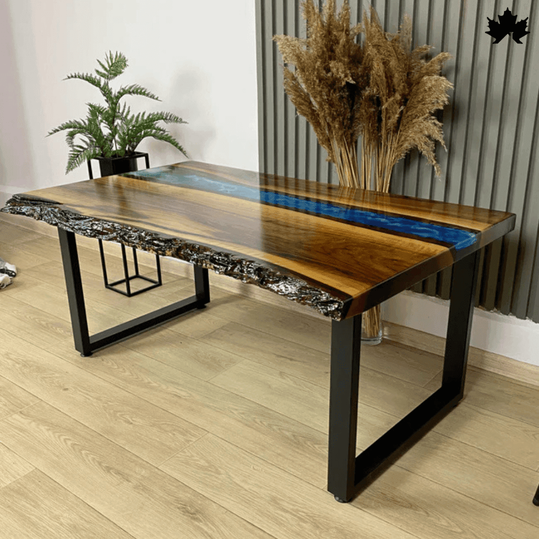 Resin and Wood Coffee Table